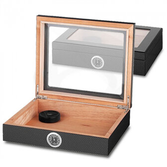 BOOKWILL HUMIDOR - HORECA CARBON / GLAS / 260X220X67MM