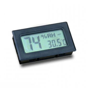 DIGITALE HYGRO/TEMPERATUUR METER - ZWART 60X35X15