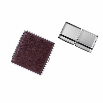 Sigarettenetui Nappa leer bruin