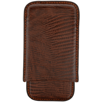 Luxe sigarenkoker leder bruin cigarillo's