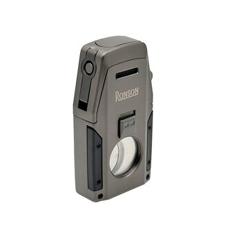 Ronson Mirage - Double Jetflame aansteker + knipper/boor Gun Metal