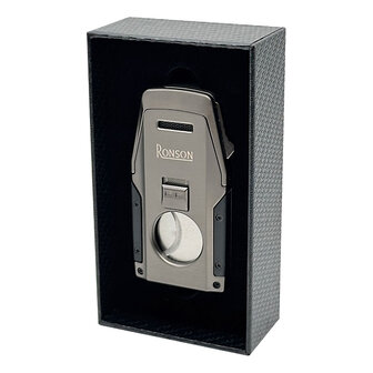 Ronson Mirage - Double Jetflame aansteker + knipper/boor Gun Metal