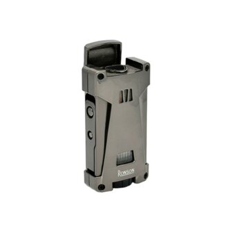 Ronson Hurricane - Triple Jetflame aansteker + boor - Gun Metal