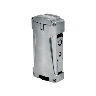 Ronson Hurricane - Triple Jetflame aansteker + boor - Chrome Satin