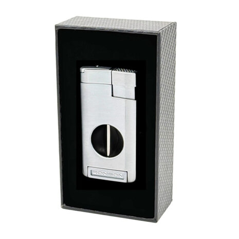 Ronson Thunder - Triple Jetflame aansteker + knipper Chroom