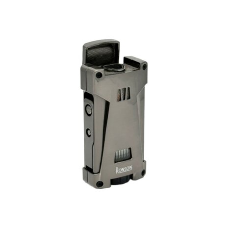 Ronson Hurricane - Triple Jetflame aansteker + boor - Gun Metal