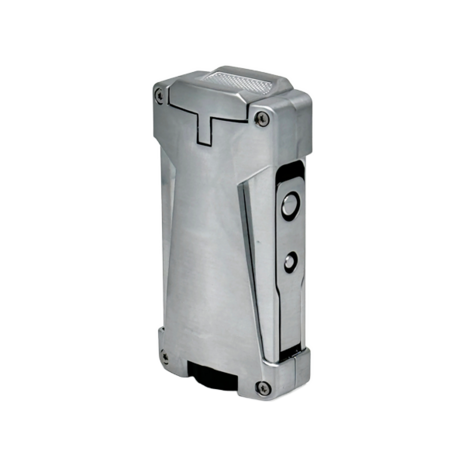 Ronson Hurricane - Triple Jetflame aansteker + boor - Chrome Satin