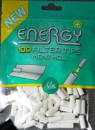 Energy menthol filter tips ( te gebruiken bij Elyxer plus sigaretten)
