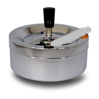 DRAAI-ASBAK - 140MM  ROND CHROME bookwill