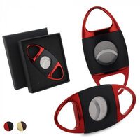 SIGARENKNIPPER - Ø22MM - DOUBLE-CUT Black/Red