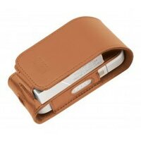 Iqos en heets heup beschermhoesje leer bruin cognac
