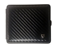 Luxe sigaretten koker leder carbon zwart